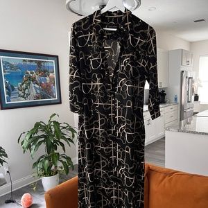 Donna Morgan 3/4 Sleeve Maxi Shirtdress Size 12